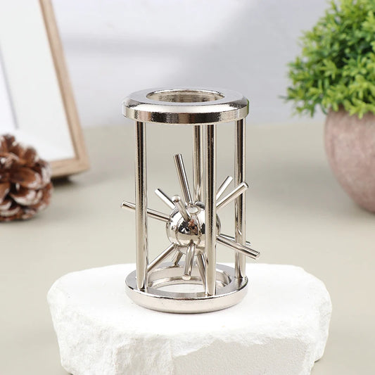 UNMATCHED Metal Cage Star Tooth Brain Teaser, Classic Puzzles High IQ Magic Game for Kids & Adults