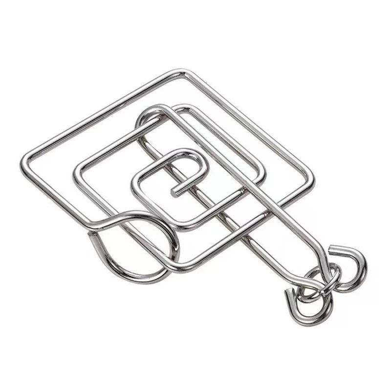 Brain Teasers Metal Wire IQ Puzzles For Adults Kids Educational Toys Hobbies Disentanglement Iron Link Unlock Interlock Game