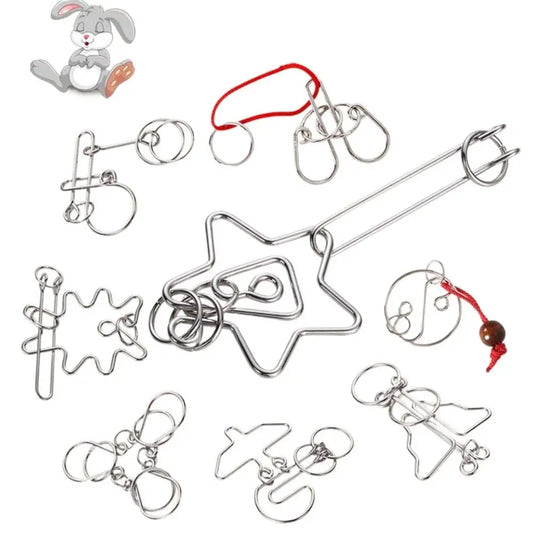 Interlock Toys Children And Adults Brainteasers Games Interactive Games 3D Metal Puzzle Developmental Toys Brain Teaser Puzzles