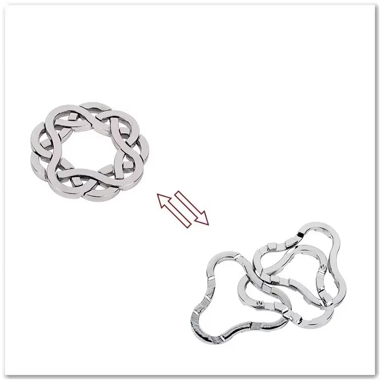 Creative Classic IQ Metal Brain Teaser Magic Baffling Puzzles Game Toys for Children Adults Funny Kids Gifts