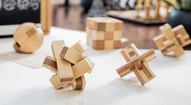 IQ Brain Teaser Kong Ming Lock Lu Ban Lock 3D Puzzle Kids Toys Baby Game Puzzle Toys Interlocking Educational Toys For Children