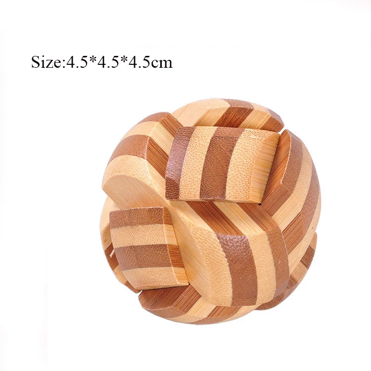 Wooden Kong Ming Lock Lu Ban Lock IQ Brain Teaser Educational Toy for Kids Children Montessori 3D Puzzles Game Unlock Toys Adult