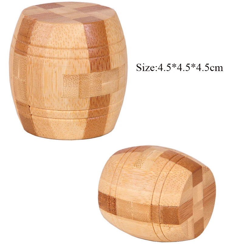 Wooden Kong Ming Lock Lu Ban Lock IQ Brain Teaser Educational Toy for Kids Children Montessori 3D Puzzles Game Unlock Toys Adult