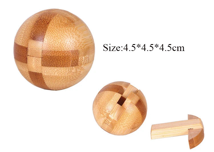 Wooden Kong Ming Lock Lu Ban Lock IQ Brain Teaser Educational Toy for Kids Children Montessori 3D Puzzles Game Unlock Toys Adult