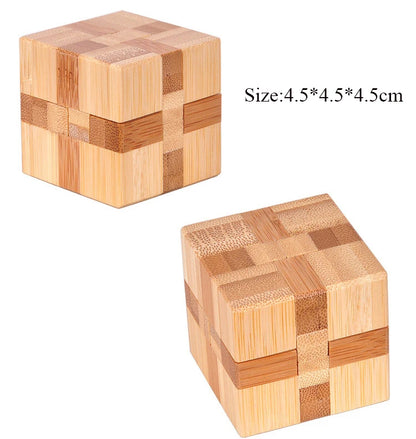 Wooden Kong Ming Lock Lu Ban Lock IQ Brain Teaser Educational Toy for Kids Children Montessori 3D Puzzles Game Unlock Toys Adult