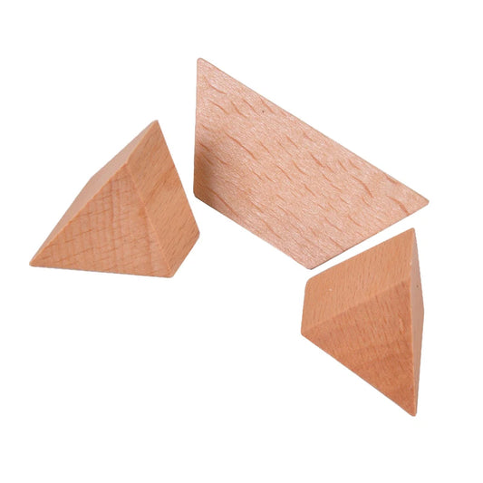 IQ Brain Teaser Pyramid Kong Ming Lock Lu Ban Lock 3D Wooden Interlocking Burr Puzzles Game Classical Toys For Adults Kids