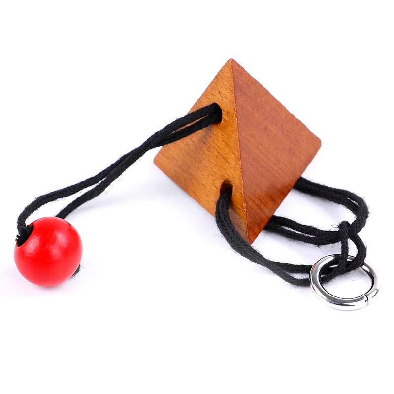 New IQ Rope Wooden Puzzle Logic Brain Teaser String Puzzles Game for Adults Kids