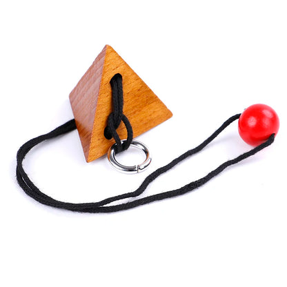 New IQ Rope Wooden Puzzle Logic Brain Teaser String Puzzles Game for Adults Kids