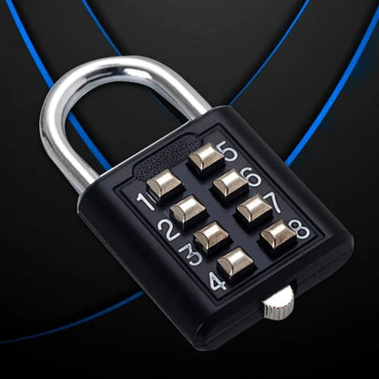 8 Digits Password Code Combination Padlock Zinc Alloy Suitcase For Luggage Travel Code Smart Lock Code Keyed Anti-thieft Lock