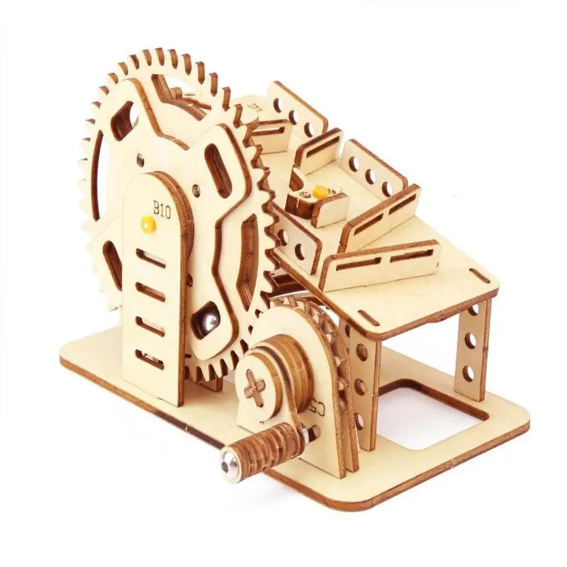 DIY 3D Wooden Puzzle - Set of Mechanical Puzzles Spiral Marble Run Toy for Adult and Teen Builders