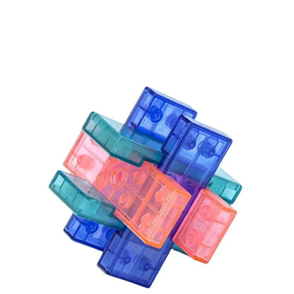 Brain Teaser Puzzles Transparent IQ Brain Teaser Puzzles Unlock Luban Lock Kong Ming Lock IQ Brain Teaser LuBan Lock Gifts