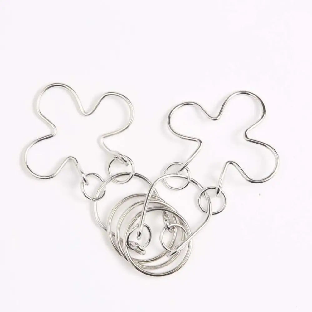 3D Metal Puzzle IQ Mind Brain Teaser Intelligence Buckle Interlock Unloop Toys Kong Ming Lock Game for Adult Kids