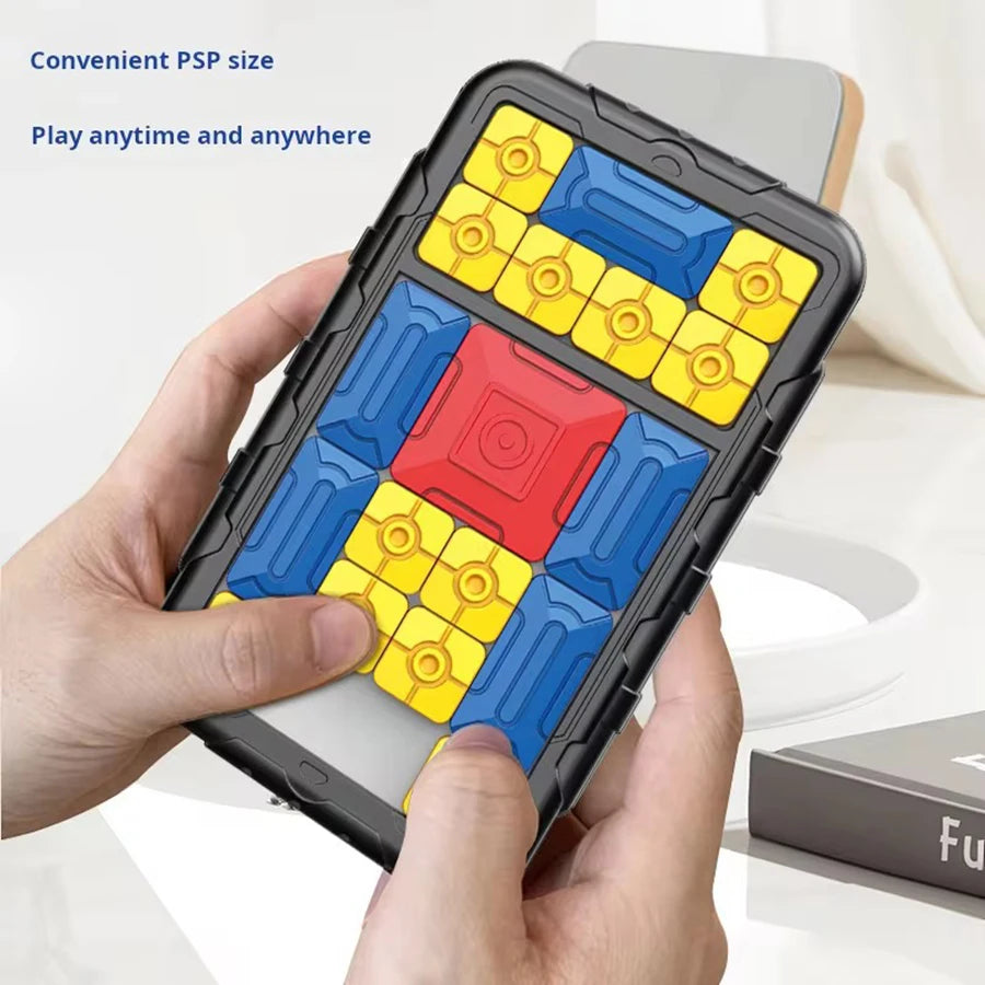 Slide Block Brain Game Challenge Huarong Road Brain Teaser Sliding Puzzles Logical Thinking Interactive Toy Board Game Kid Gift