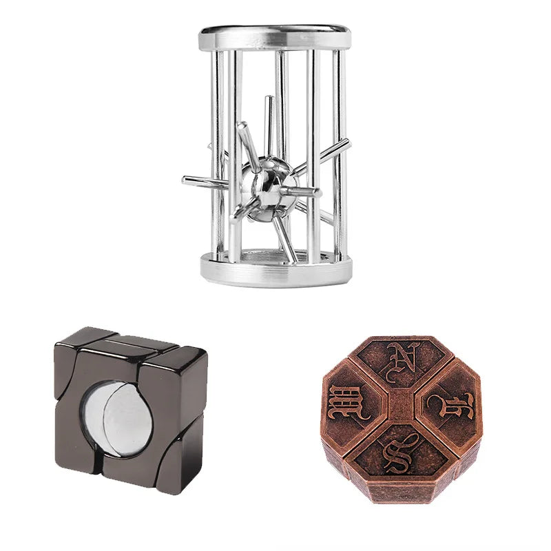 Creative Classic IQ Metal Brain Teaser Magic Baffling Puzzles Game Toys for Children Adults Funny Kids Gifts