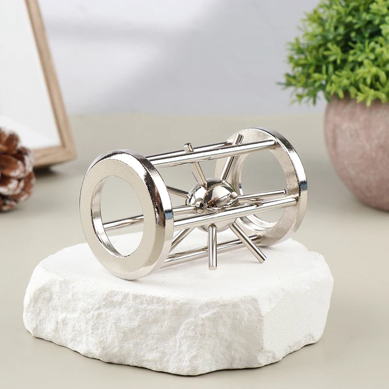 UNMATCHED Metal Cage Star Tooth Brain Teaser, Classic Puzzles High IQ Magic Game for Kids & Adults