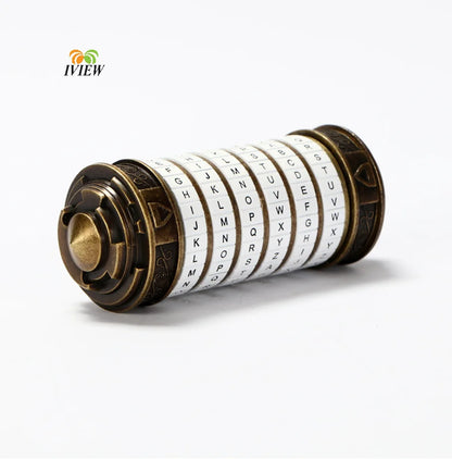 White Da Vinci Code lock Toys Metal Cryptex for Wedding Gifts Valentine's Day Gift Password Escape Room Props Gift Fast Delivery