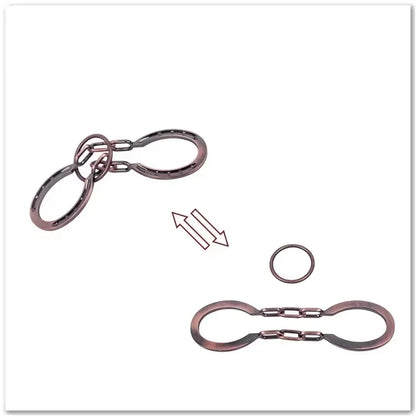 Creative Classic IQ Metal Brain Teaser Magic Baffling Puzzles Game Toys for Children Adults Funny Kids Gifts