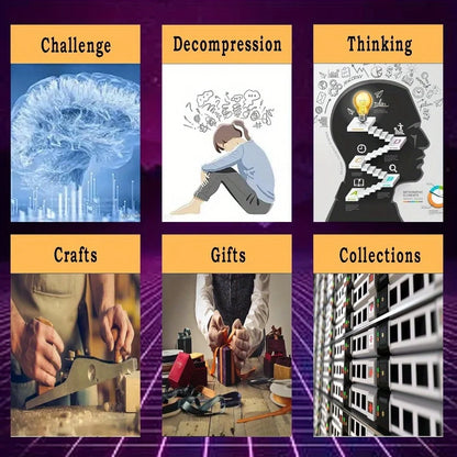 3Pcs Set Metal Brain Teaser Puzzle Toys IQ Challenge Games Solution Unlock for Kids & Adults Perfect Party Challenge Gift