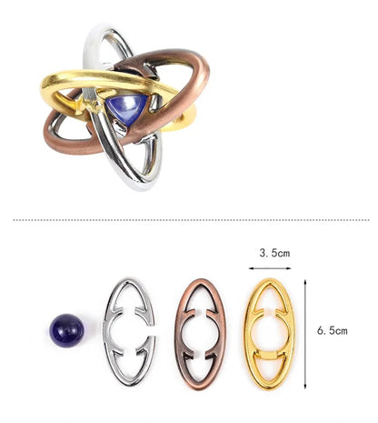 Creative Classic IQ Metal Brain Teaser Magic Baffling Puzzles Game Toys for Children Adults Funny Kids Gifts