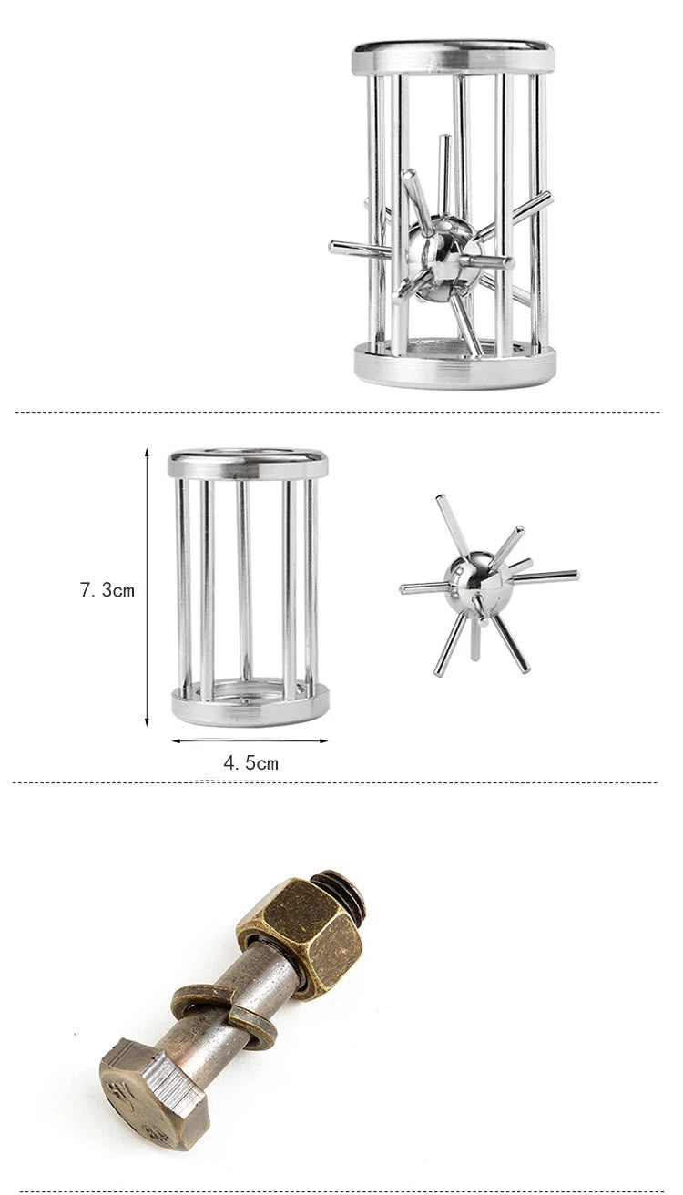 Creative Classic IQ Metal Brain Teaser Magic Baffling Puzzles Game Toys for Children Adults Funny Kids Gifts
