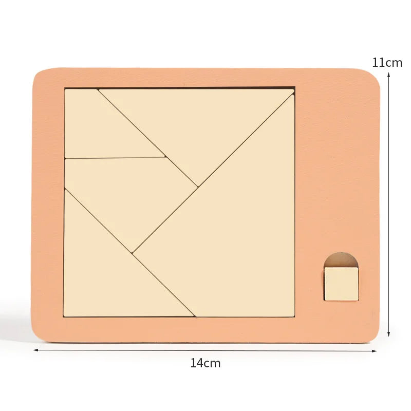Wooden Geometric Puzzles Challenge Impossible Brain Burning Decompression IQ Tangram Brain Teasers Jigsaw Puzzle for Adults Kids