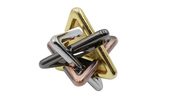 Creative Classic IQ Metal Brain Teaser Magic Baffling Puzzles Game Toys for Children Adults Funny Kids Gifts