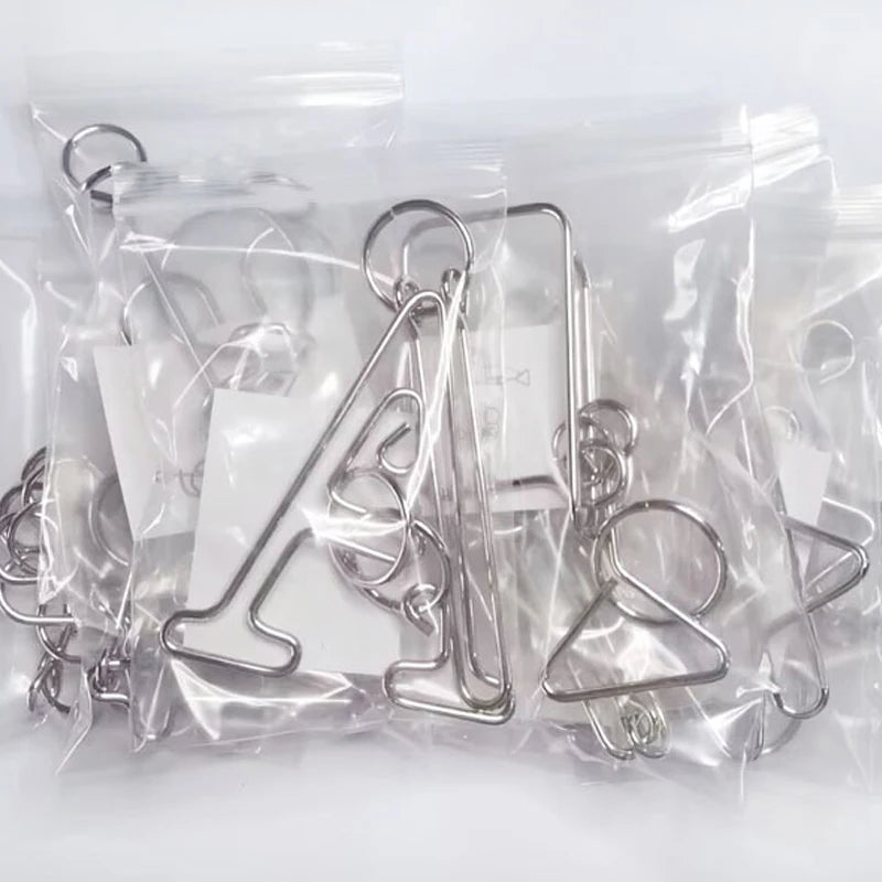 Brain Teasers Metal Wire Iq Puzzles For Adults And Kids Very Difficult Disentanglement Iron Link Unlock Interlock Game