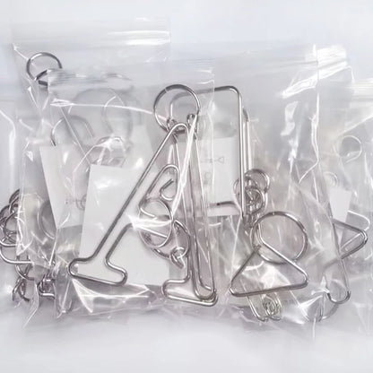 Brain Teasers Metal Wire Iq Puzzles For Adults And Kids Very Difficult Disentanglement Iron Link Unlock Interlock Game