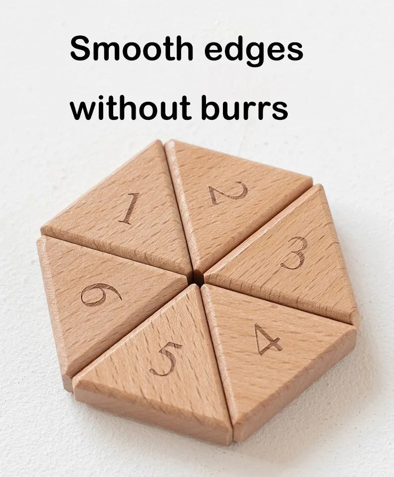 Wooden Hexagon Klotski Puzzle Hexagonal Puzzles Intelligence Toys For Kids Thinking Game Brain Teaser Toys