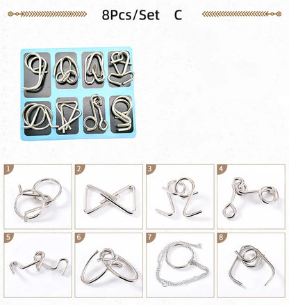 Lock Puzzles Classic IQ Metal Brain teaser Magic Baffling Puzzles Game Toys For Children Adults Funny Gifts Metal Puzzle