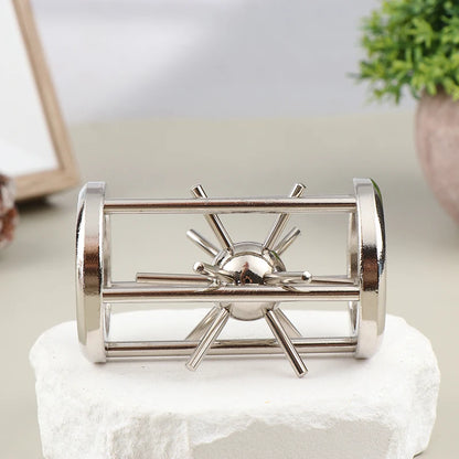 UNMATCHED Metal Cage Star Tooth Brain Teaser, Classic Puzzles High IQ Magic Game for Kids & Adults