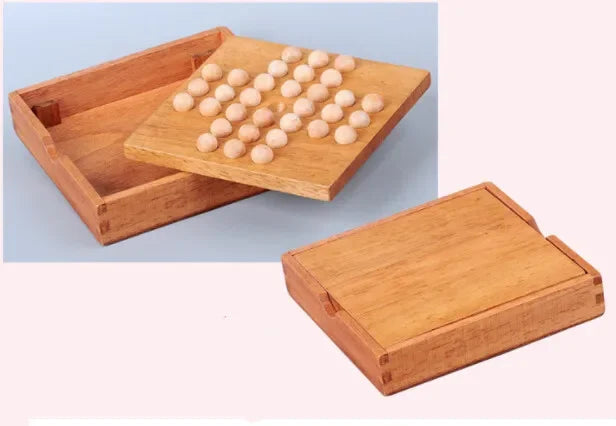 Premium Classic Peg Solitaire Challenge Noble IQ Mind Teaser Game Strategic Board Puzzle for Adults Children's Entertainment