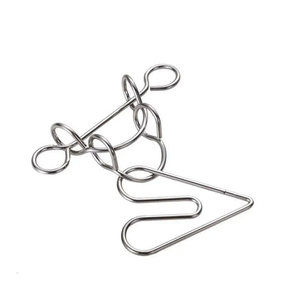 3D Metal Puzzle IQ Mind Brain Teaser Intelligence Buckle Interlock Unloop Toys Kong Ming Lock Game for Adult Kids