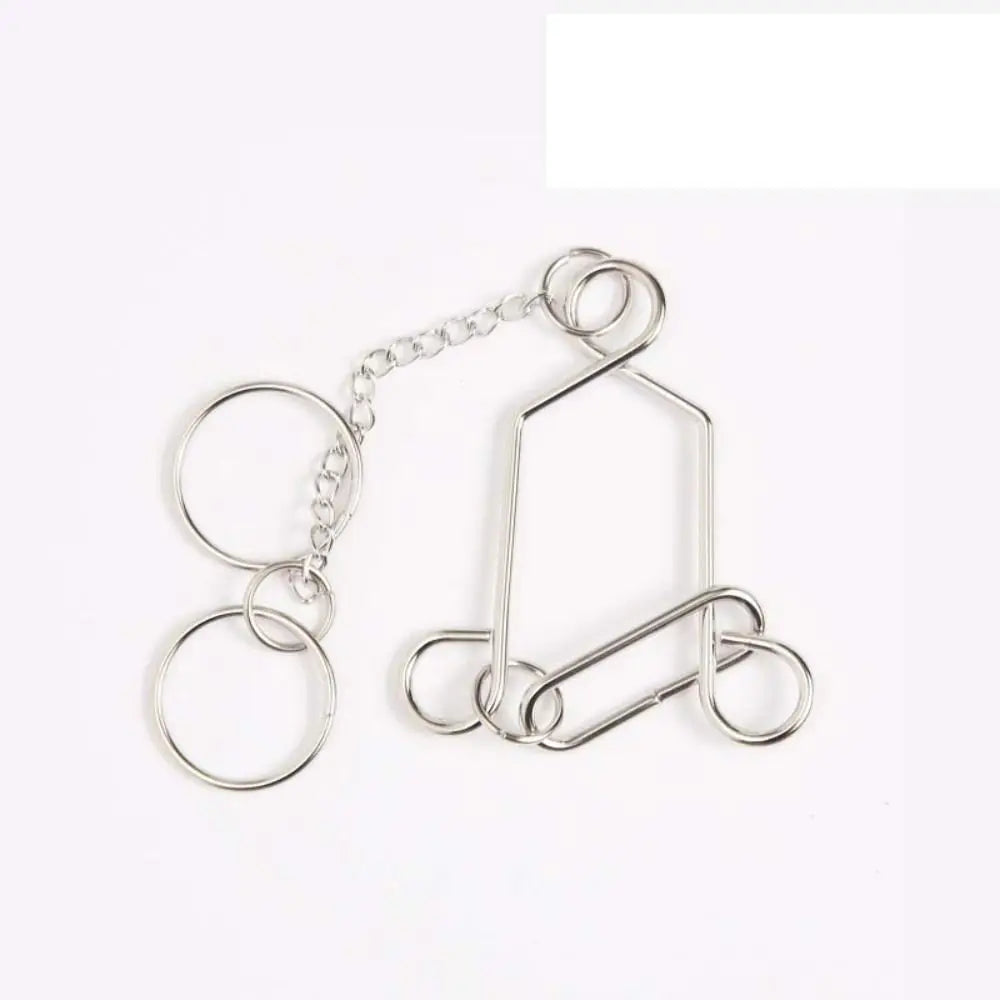 3D Metal Puzzle IQ Mind Brain Teaser Intelligence Buckle Interlock Unloop Toys Kong Ming Lock Game for Adult Kids