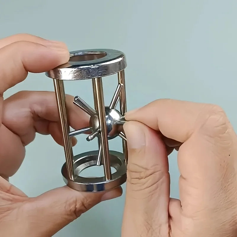 Stainless Steel Cage Challenge Game - Adult Complex Multi Layer Puzzle Toy, Ideal Gift for Birthday，Perfect Party  Accessories