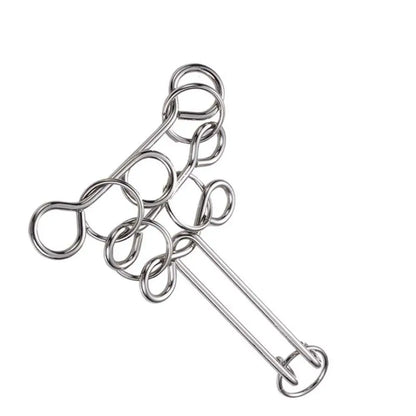 3D Metal Puzzle IQ Mind Brain Teaser Intelligence Buckle Interlock Unloop Toys Kong Ming Lock Game for Adult Kids