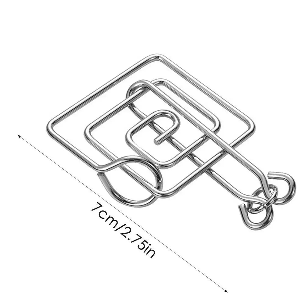 Montessori IQ Mind Brain Teaser Metal Wire Brain Teaser Puzzles Children Adults Interactive Game Reliever Educational Toys