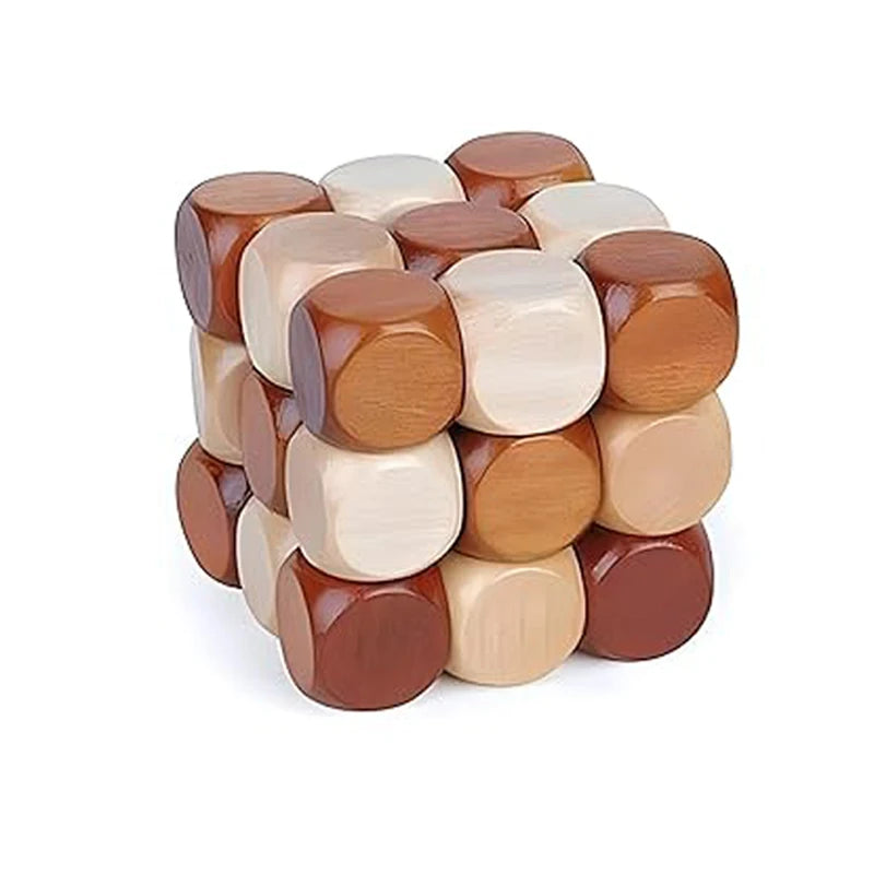 Snake Cube Twist Puzzle LuBan Lock Children Educational Intellectual Toys Wooden Brain Teasers For Kids Adults Best Gifts