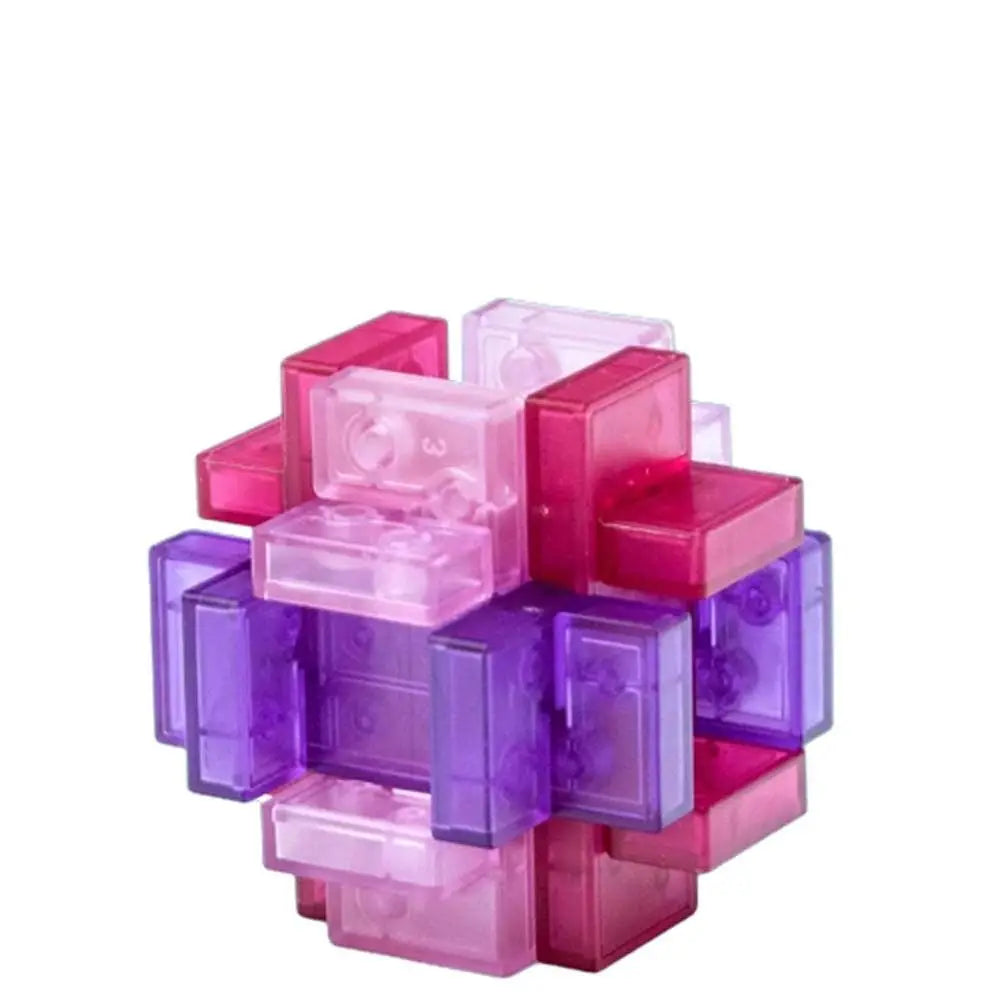 Brain Teaser Puzzles Transparent IQ Brain Teaser Puzzles Unlock Luban Lock Kong Ming Lock IQ Brain Teaser LuBan Lock Gifts