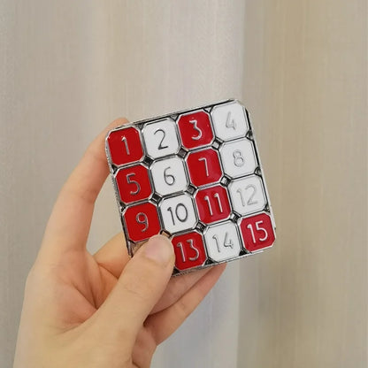 1-15 Metal Number Slide Puzzle Brain Puzzle Games Exercise The Brain Educational Toy Developing for Children Huarong Road Toys