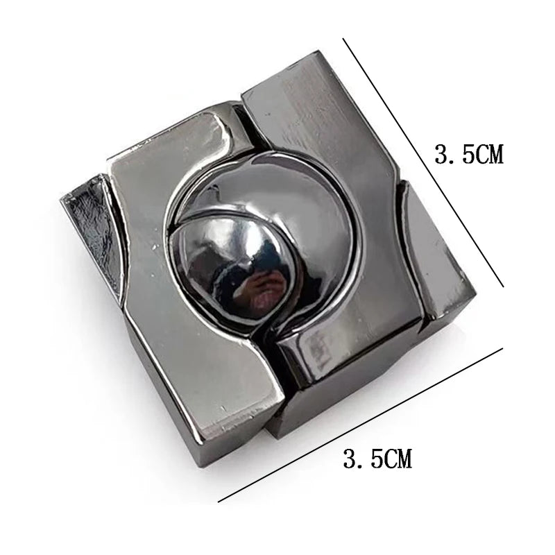 Metal Puzzle Lock Magic Ball Unlock Interlocking IQ Test Brain Teaser Disentanglement Educational Toys For Kids Adults