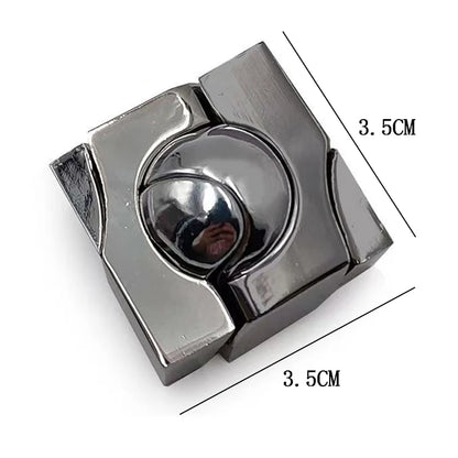 Metal Puzzle Lock Magic Ball Unlock Interlocking IQ Test Brain Teaser Disentanglement Educational Toys For Kids Adults