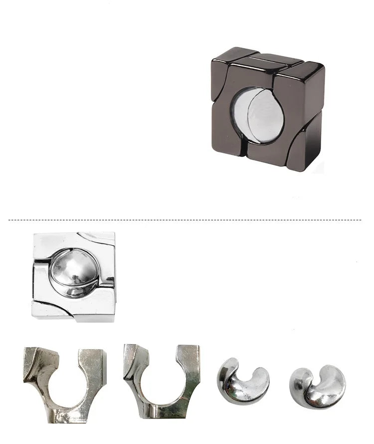 Creative Classic IQ Metal Brain Teaser Magic Baffling Puzzles Game Toys for Children Adults Funny Kids Gifts