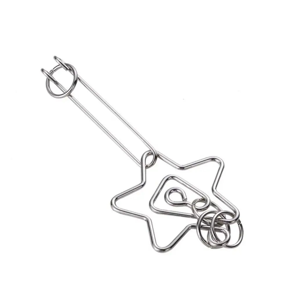 3D Metal Puzzle IQ Mind Brain Teaser Intelligence Buckle Interlock Unloop Toys Kong Ming Lock Game for Adult Kids