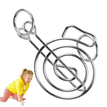 Montessori IQ Mind Brain Teaser Metal Wire Brain Teaser Puzzles Children Adults Interactive Game Reliever Educational Toys
