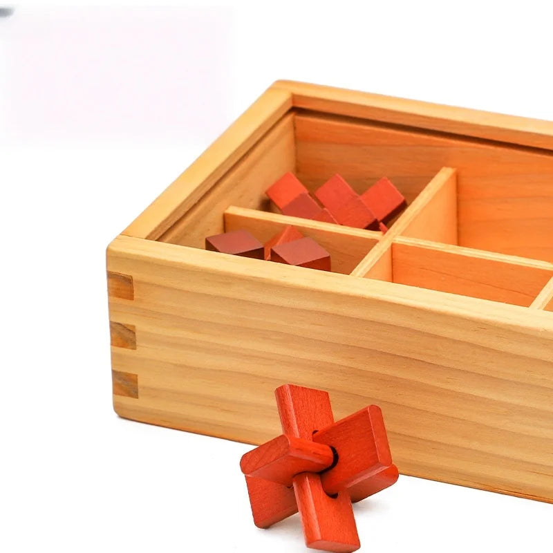 New Wooden Kong Ming Lock Lu Ban Lock IQ Brain Teaser Educational Toy Children Montessori 3D Puzzles Game Unlock Toys Kid Adult