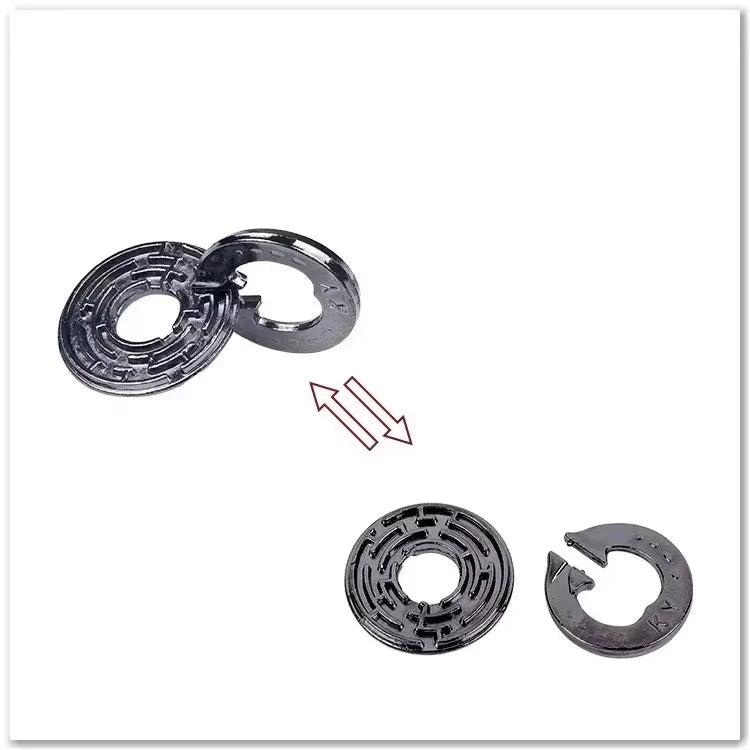 Creative Classic IQ Metal Brain Teaser Magic Baffling Puzzles Game Toys for Children Adults Funny Kids Gifts