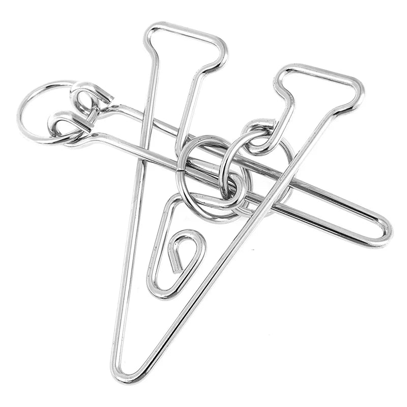 Brain Teasers Metal Wire IQ Puzzles For Adults Kids Educational Toys Hobbies Disentanglement Iron Link Unlock Interlock Game