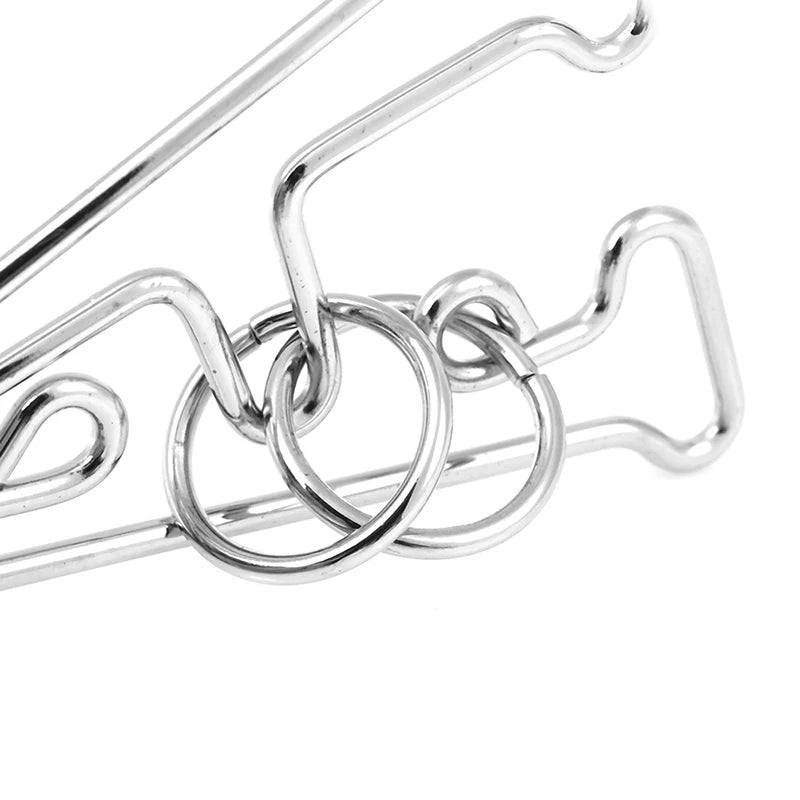 Brain Teasers Metal Wire Iq Puzzles For Adults And Kids Very Difficult Disentanglement Iron Link Unlock Interlock Game