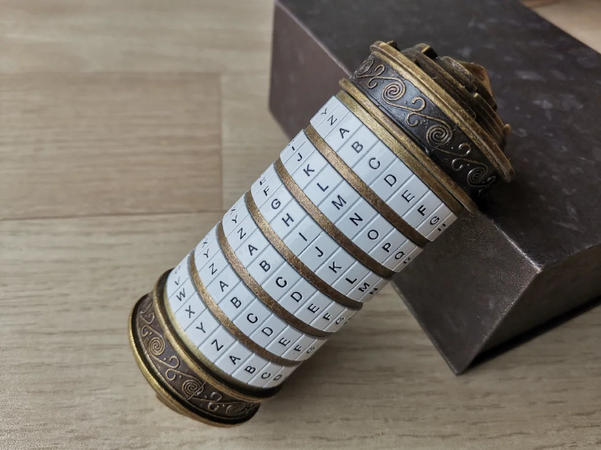 White Da Vinci Code lock Toys Metal Cryptex for Wedding Gifts Valentine's Day Gift Password Escape Room Props Gift Fast Delivery